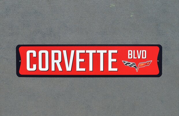 metalen Corvette C6 blvd bord 