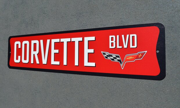 metalen Corvette C6 blvd bord 