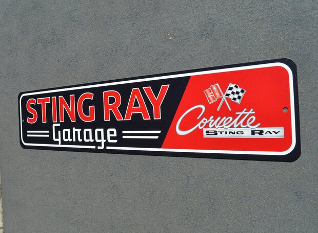 metalen Sting Ray garage bord 