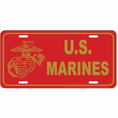 blikken US marines nummerplaat