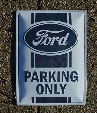 blikken Ford parking only bord 