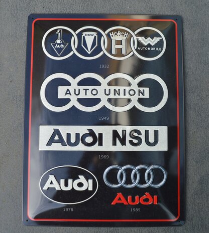 blikken Audi logo's bord 