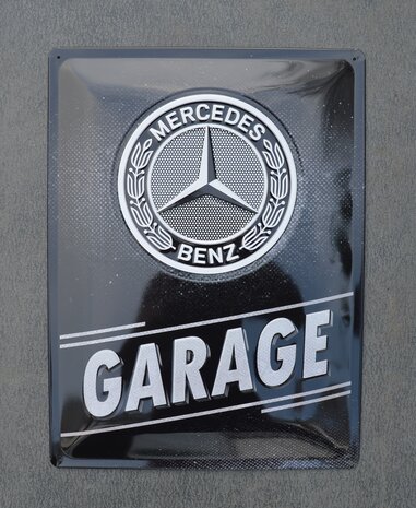 blikken Mercedes garage bord 