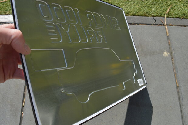 blikken Simca logo bord 