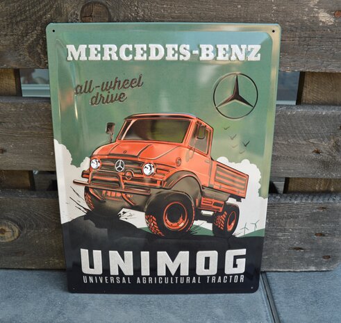 blikken Mercedes Unimog bord 