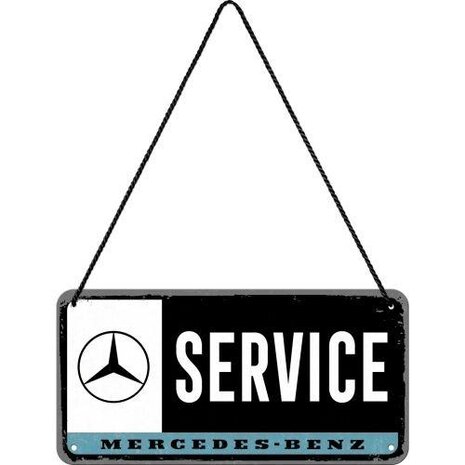 blikken Mercedes service bord 10x20cm