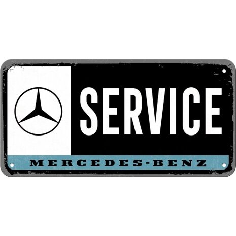 blikken Mercedes service bord 10x20cm