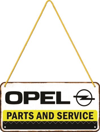 blikken Opel parts & service bord 10x20cm