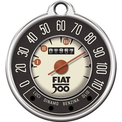 FIAT 500 kilometerteller sleutelhanger