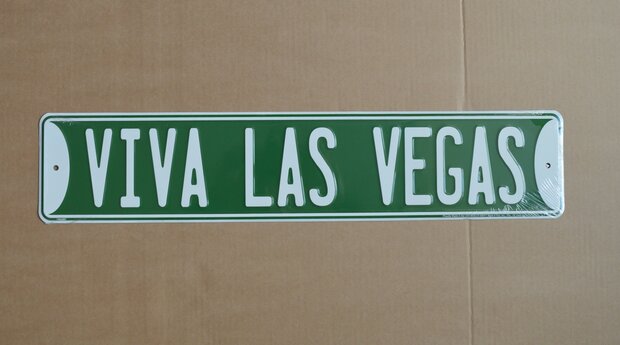 blikken Viva Las Vegas bord 