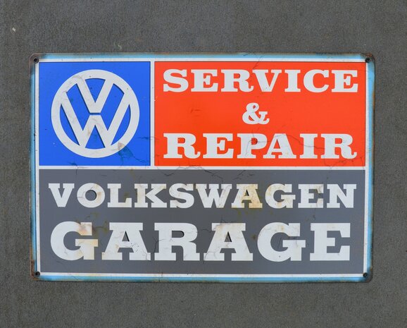 metalen Volkswagen service & repair bord 
