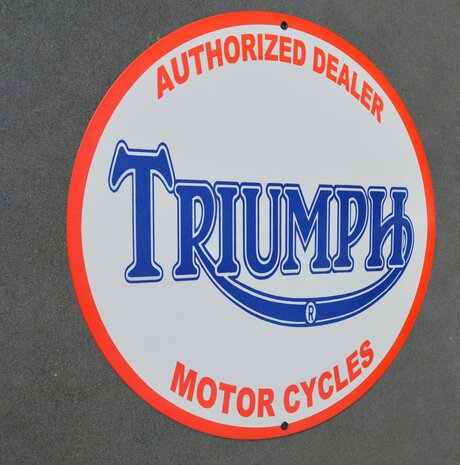 metalen Triumph dealer bord