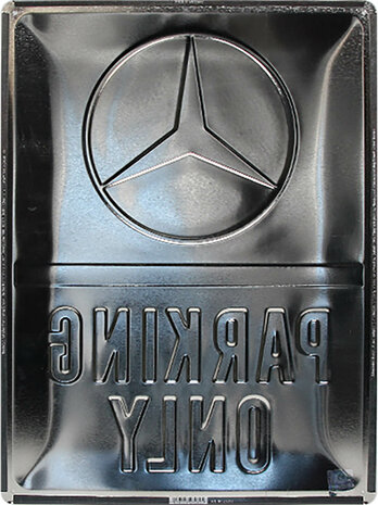 blikken Mercedes genuine truck garage bord 