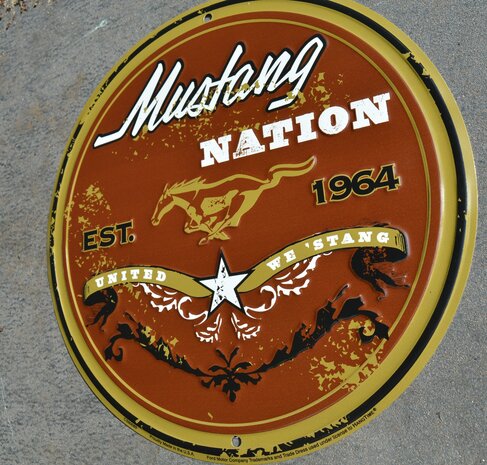 Blikken Mustang nation since 1964 bord
