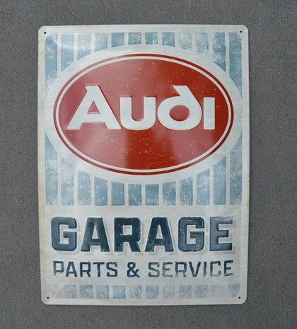blikken Audi garage bord 