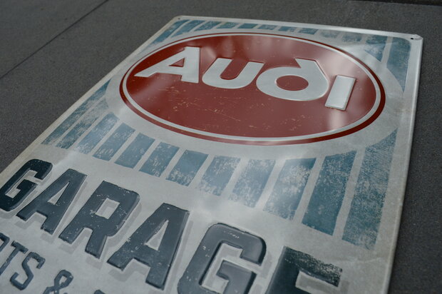 blikken Audi garage bord 