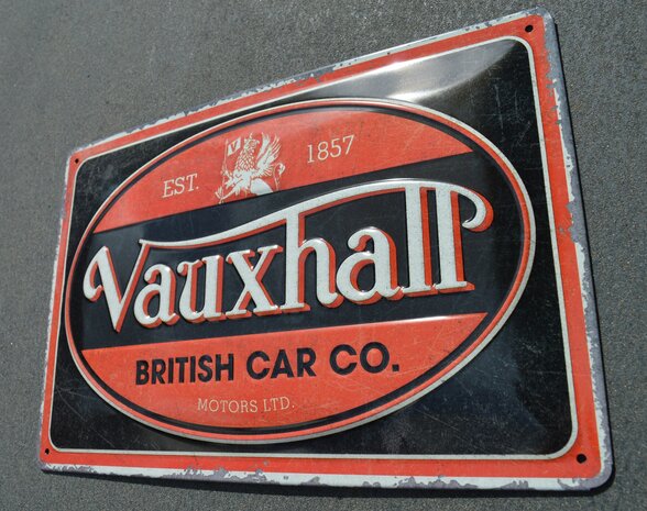 blikken Vauxhall bord 20x30cm